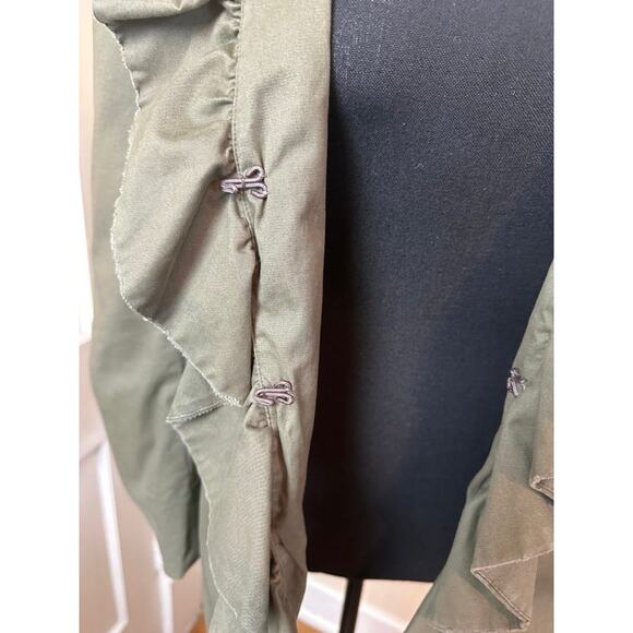 Alice + Olivia Olive Ruffle Suit Jacket - Picture 4 of 6